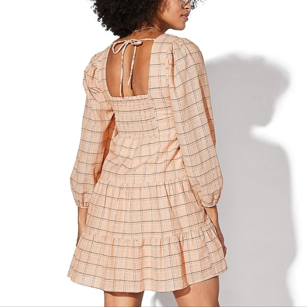 Vylette Women's Tiered Plaid Babydoll Dress - Picture 2 of 11